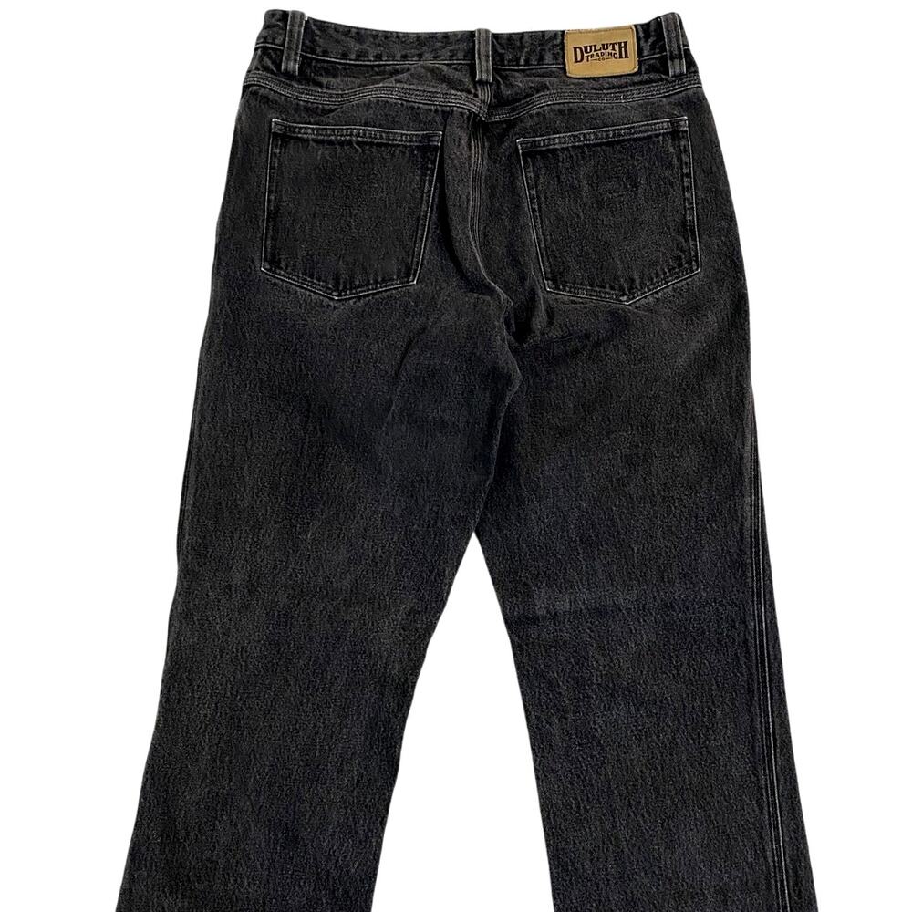 Duluth Trading Co Vintage Thick Jean Men 35X36 Black Fade Classic Straight Y2k